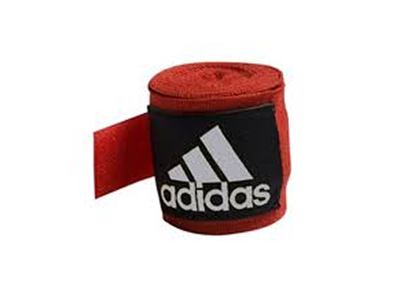Adidas 2.5m Long Cotton Mix Hand Wraps EB ABA Approved Red